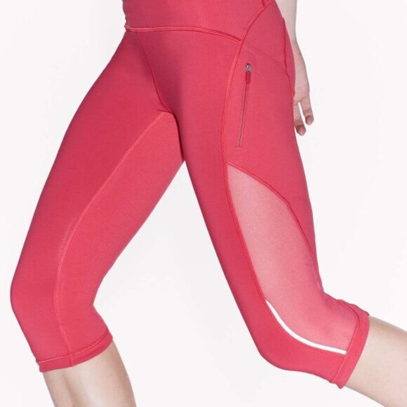 Lululemon Sun Runner Crop *17" Fuchsia Pink - Picture 4 of 8